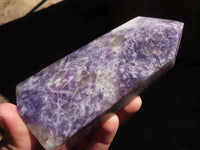 Polished Purple Lepidolite Points  x 3 From Madagascar - Toprock Gemstones and Minerals 