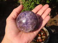 Polished Purple Lepidolite Spheres With Rubellite On Some  x 4 From Ambatondrazaka, Madagascar - Toprock Gemstones and Minerals 