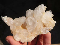 Natural Small White Quartz Clusters  x 12 From Madagascar