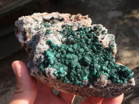 Natural Rare Ball Malachite On Drusy Quartz & Dolomite Matrix  x 1 From Kambove, Congo - Toprock Gemstones and Minerals 