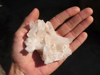 Natural Small White Quartz Clusters  x 12 From Madagascar