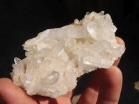 Natural Small White Quartz Clusters  x 12 From Madagascar