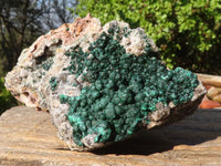 Natural Rare Ball Malachite On Drusy Quartz & Dolomite Matrix  x 1 From Kambove, Congo - Toprock Gemstones and Minerals 