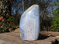 Polished Extra Large Blue Lace Agate Standing Free Form  x 1 From Nsanje, Malawi - Toprock Gemstones and Minerals 