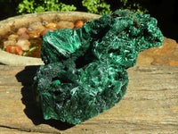 Natural Chatoyant Silky Malachite Specimens  x 2 From Congo - Toprock Gemstones and Minerals 