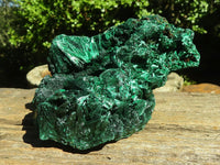 Natural Chatoyant Silky Malachite Specimens  x 2 From Congo - Toprock Gemstones and Minerals 