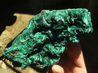 Natural Chatoyant Silky Malachite Specimens  x 2 From Congo - Toprock Gemstones and Minerals 