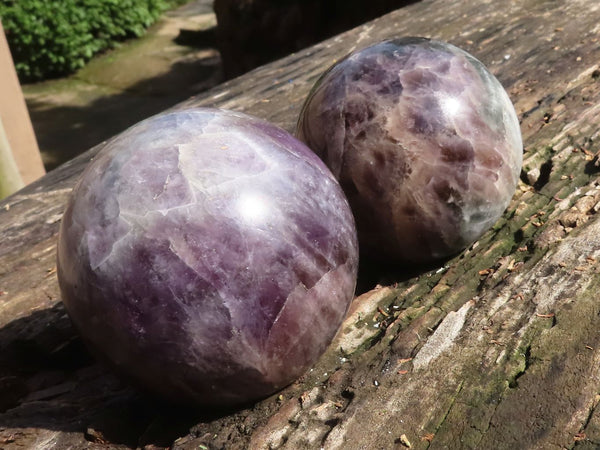 Polished Smokey Amethyst Spheres  x 2 From Madagascar - TopRock