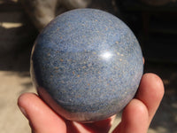 Polished Blue Lazulite Spheres  x 6 From Madagascar