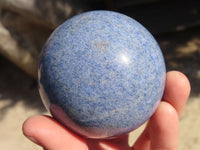 Polished Blue Lazulite Spheres  x 6 From Madagascar