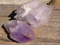 Natural Single Jacaranda Amethyst Crystals  x 12 From Mumbwa, Zambia - Toprock Gemstones and Minerals 