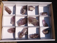 Natural Window Amethyst Crystal Specimens  x 12 From Chiredzi, Zimbabwe