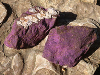 Natural Metallic Purpurite Cobbed Specimens  x 12 From Erongo, Namibia - Toprock Gemstones and Minerals 