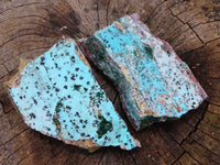 Natural Drusi Coated Chrysocolla Specimens With Malachite & Native Copper Dolomite Coating x 6 From Kakanda, Congo - TopRock