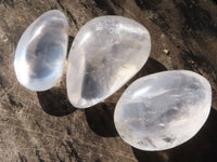 Polished Girasol Pearl Quartz Palm Stones  x 9 From Ambatondrazaka, Madagascar - Toprock Gemstones and Minerals 