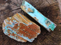 Natural Drusi Coated Chrysocolla Specimens With Malachite & Native Copper Dolomite Coating x 6 From Kakanda, Congo - TopRock