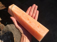 Polished  Large Orange Twist Calcite Tower  x 1 From Maevantanana, Madagascar