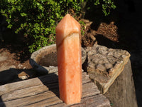 Polished  Large Orange Twist Calcite Tower  x 1 From Maevantanana, Madagascar