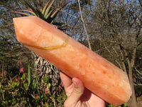 Polished  Large Orange Twist Calcite Tower  x 1 From Maevantanana, Madagascar