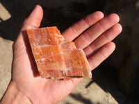 Natural New Sunset Orange Calcite Specimens  x 12 From Spitzkop, Namibia