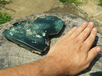 Natural Mtorolite Emerald Chrome Chrysoprase Plates x 3 From Mutorashanga, Zimbabwe - TopRock