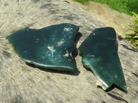 Natural Mtorolite Emerald Chrome Chrysoprase Plates x 3 From Mutorashanga, Zimbabwe - TopRock