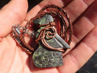 Polished Copper Wire Wrapped Ancient Eagle Pendants  x 6 From Zimbabwe