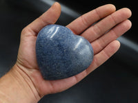 Polished Large Lazulite (Magnesium, Iron, and Aluminium Phosphate) Hearts x 6 From Ambatofinandrahana, Madagascar - TopRock