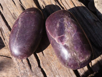 Polished Extra Large Purple Lepidolite Free Forms  x 4 From Zimbabwe - Toprock Gemstones and Minerals 