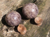 Polished Smokey Amethyst Spheres  x 2 From Madagascar - TopRock