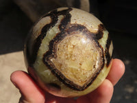 Polished Septaria Spheres x 4 From Mahajanga, Madagascar