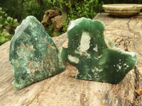 Polished Green Mtorolite / Emerald Chrome Chrysoprase Slices  x 6 From Zimbabwe - TopRock