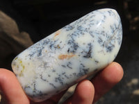 Polished Dendritic Opal Standing Free Forms  x 6 From Moralambo, Madagascar