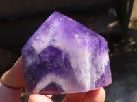 Polished Gemmy Chevron Amethyst Points  x 3 From Zambia - Toprock Gemstones and Minerals 