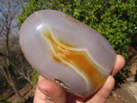 Polished Mixed Agate Standing Free Forms x 4 From West Coast, Madagascar