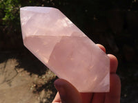 Polished Double Terminated Rose Quartz Points x 4 From Ambatondrazaka, Madagascar