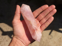 Polished Double Terminated Rose Quartz Points x 4 From Ambatondrazaka, Madagascar