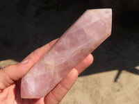 Polished Double Terminated Rose Quartz Points x 4 From Ambatondrazaka, Madagascar