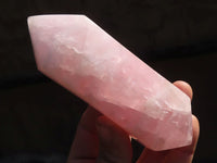 Polished Double Terminated Rose Quartz Points x 4 From Ambatondrazaka, Madagascar