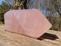 Polished Double Terminated Rose Quartz Points x 4 From Ambatondrazaka, Madagascar