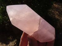 Polished Double Terminated Rose Quartz Points x 4 From Ambatondrazaka, Madagascar