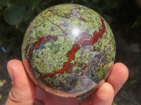 Polished Dragons Blood Stone Bastite Spheres  x 2 From Tshipies, South Africa - TopRock