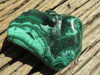 Polished Malachite Free Forms With Stunning Flower & Banding Patterns x 6 From Kolwezi, Congo - TopRock