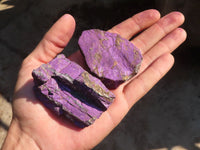 Natural Metallic Purpurite Cobbed Specimens x 12 From Erongo, Namibia