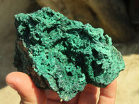 Natural Chatoyant Silky Malachite Specimens  x 2 From Kasompe, Congo