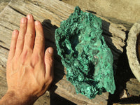 Natural Chatoyant Silky Malachite Specimens  x 2 From Kasompe, Congo