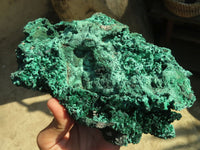 Natural Chatoyant Silky Malachite Specimens  x 2 From Kasompe, Congo