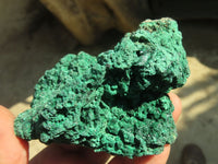 Natural Chatoyant Silky Malachite Specimens  x 2 From Kasompe, Congo