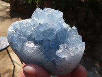 Polished Blue Celestite Egg Geodes  x 3 From Sakoany, Madagascar