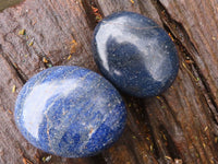 Polished Blue Lazulite Palm Stones  x 12 From Madagascar - TopRock